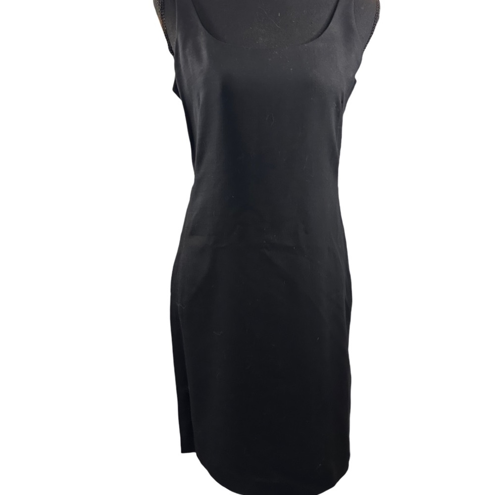 Banana Republic Black Sleeveless Scoop Neck Midi Dress